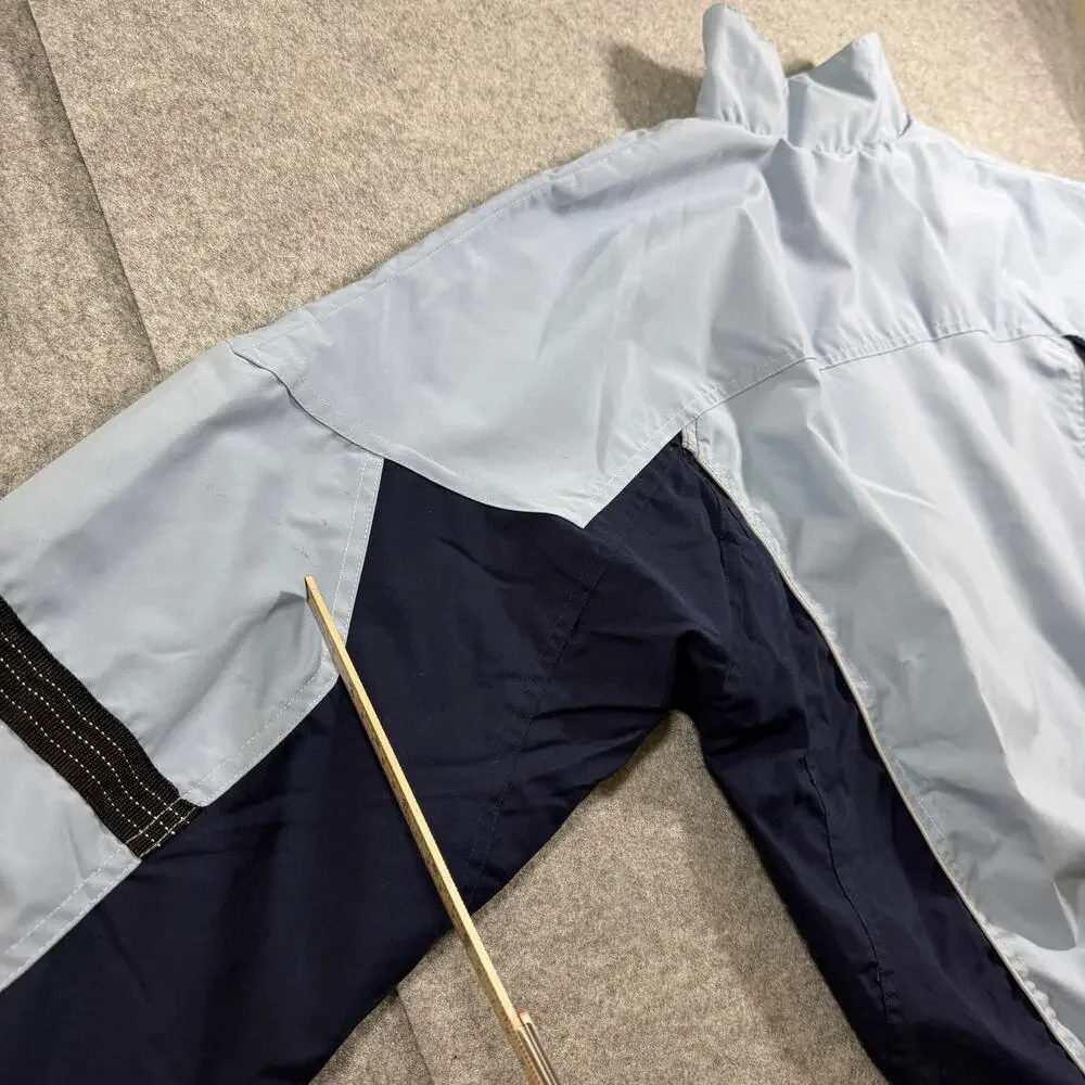Wilson Windbreaker Jacket Mens L Blue Navy Full Zip Drawstring Hem Lightweight
